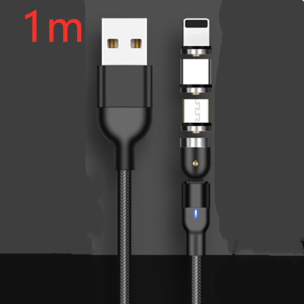 Magnetic Data Cable 540 Degree 180 Degree Rotating Charging Cable Blind Suction Three-in-one Bent Magnetic Cable